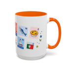Lisbon Coffee Mug | Postage Stamp Collage Mug | Travel Souvenir Accent Cup 11oz 15oz