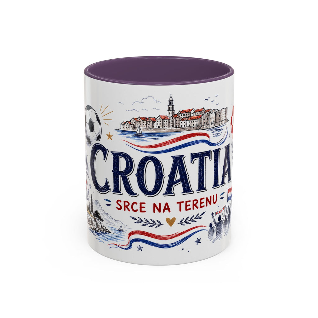 Croatia Soccer Coffee Mug | World Cup Fan Gift | Accent Color Ceramic 11oz 15oz Match Day Cup