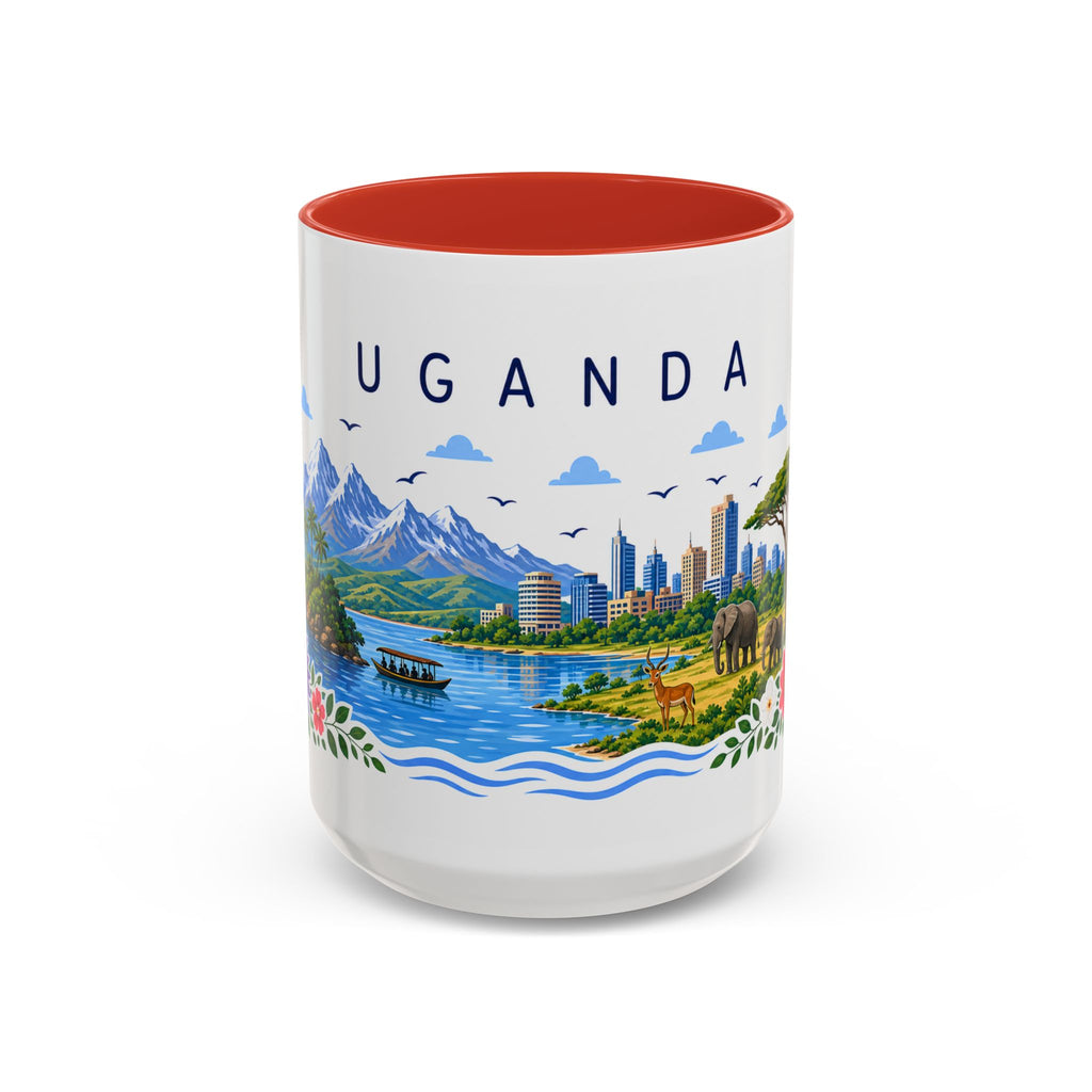 Uganda Coffee Mug | Travel Souvenir Accent Mug | Place Gift Ceramic Cup 11oz 15oz
