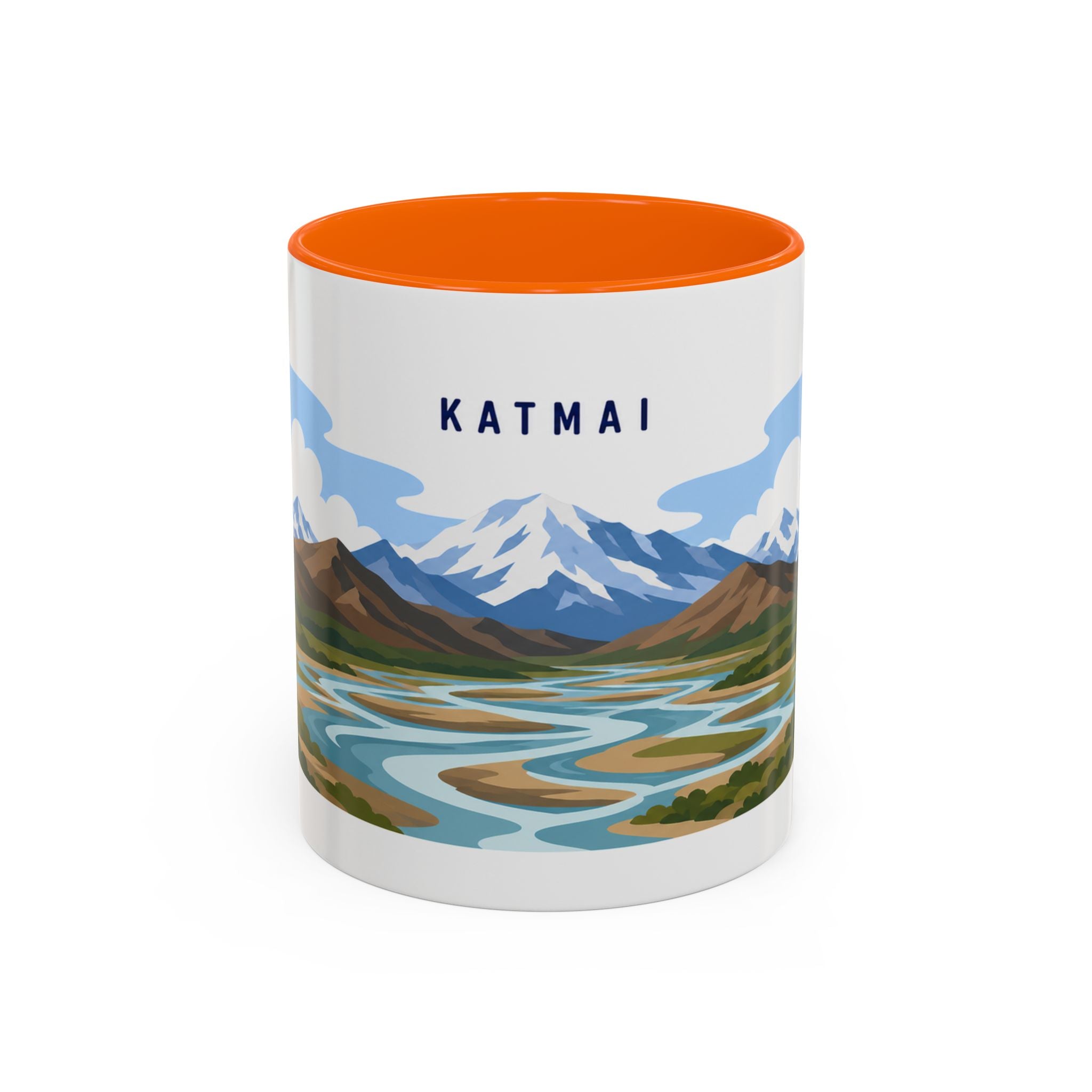 Katmai National Park Coffee Mug | Solid Color Block Park Souvenir | 11oz 15oz Accent Mug