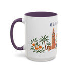 Marrakech Coffee Mug | Morocco Travel Souvenir | Porcelain Decal City Gift | 11oz 15oz Accent Mug