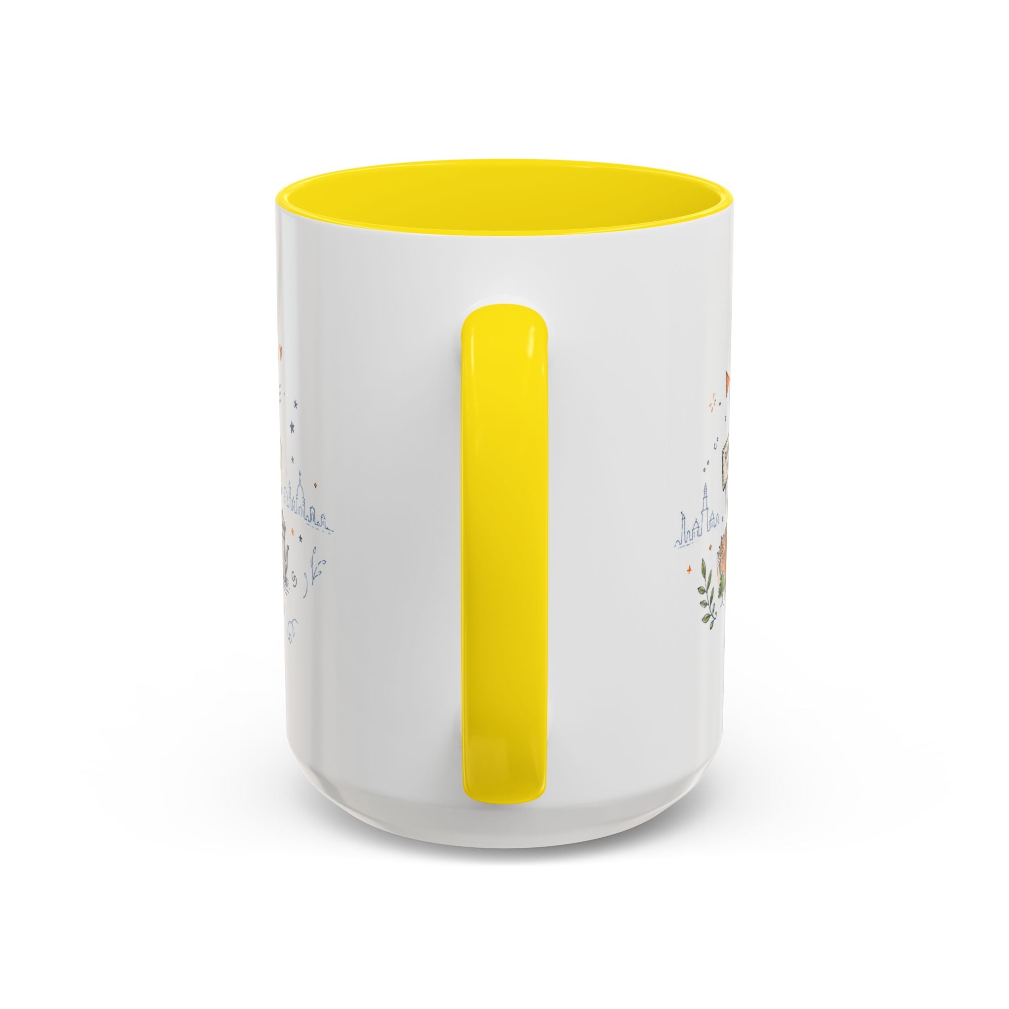 New Delhi Coffee Mug | India Souvenir Travel Gift | Accent Color Ceramic 11oz 15oz