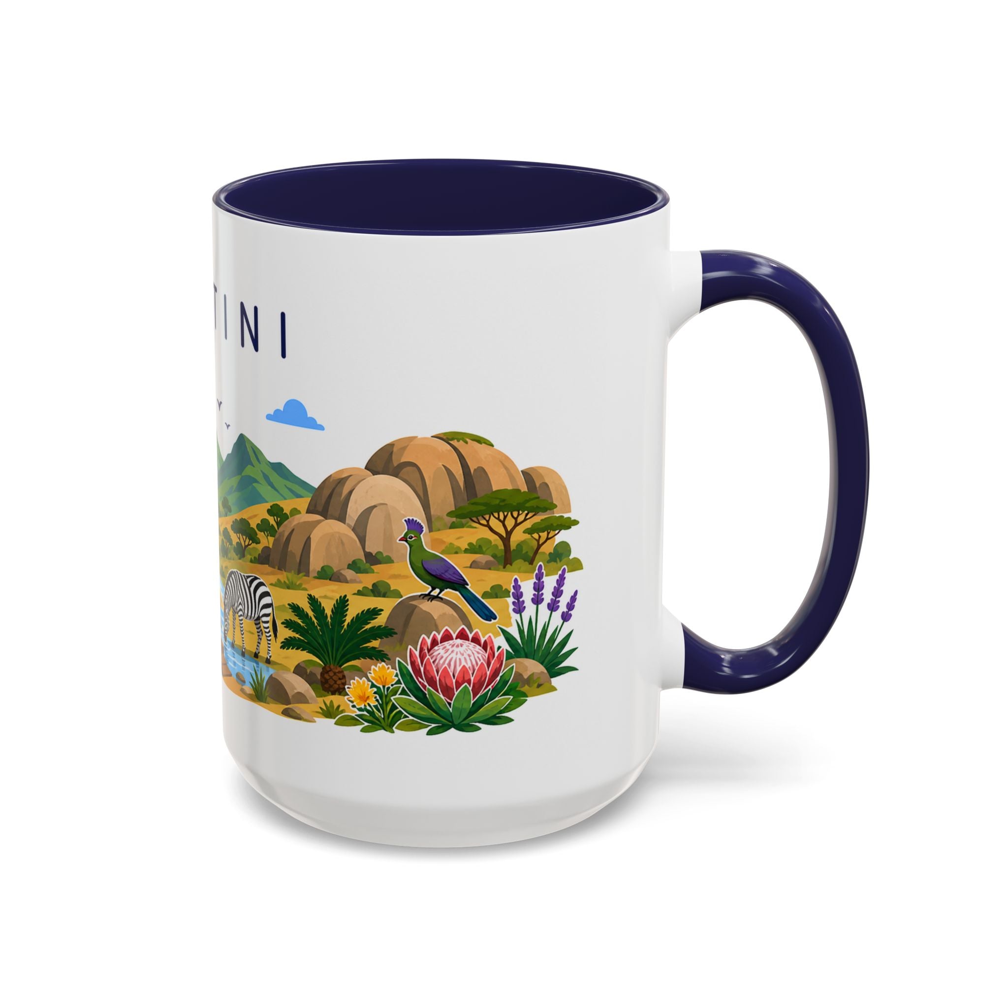 Eswatini Coffee Mug | Travel Souvenir Accent Mug | Country Gift Ceramic Cup 11oz 15oz