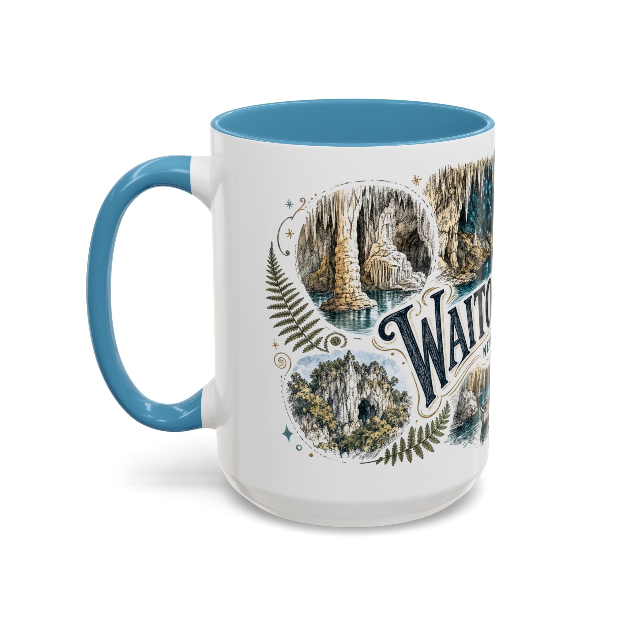 Waitomo Caves Mug, New Zealand Travel Souvenir, Bucket List Gift, Accent Ceramic Coffee Mug 11oz 15oz