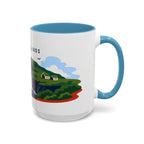 Faroe Islands Coffee Mug | Travel Destination Souvenir Gift | Accent Color Ceramic 11oz 15oz