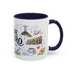 Rio de Janeiro Coffee Mug | Brazil Souvenir Travel Gift | Accent Color Ceramic 11oz 15oz