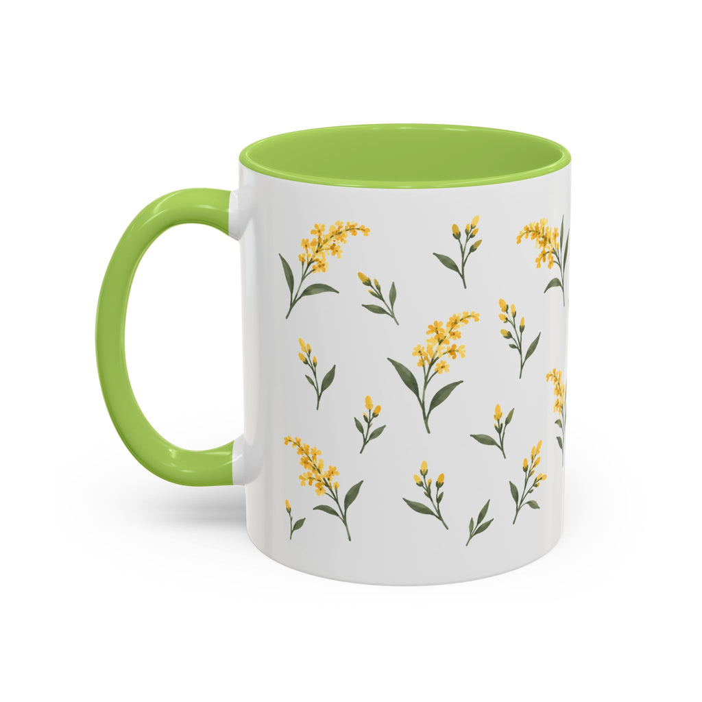 Kentucky Goldenrod Mug, State Flower Floral Coffee Cup, 11oz Botanical Gift
