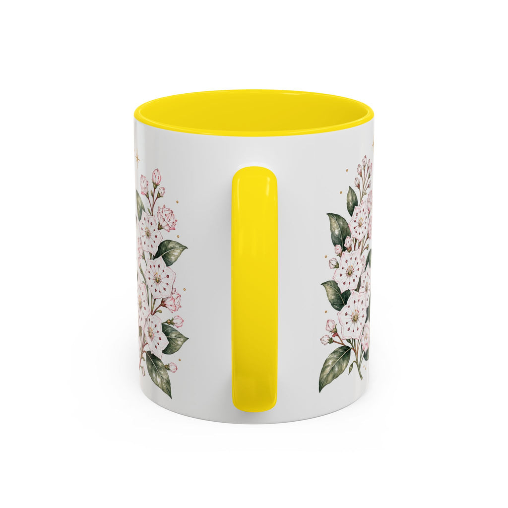 Connecticut State Map Mug | Botanical Accent Coffee Cup (11oz 15oz)