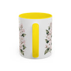 Connecticut State Map Mug | Botanical Accent Coffee Cup (11oz 15oz)