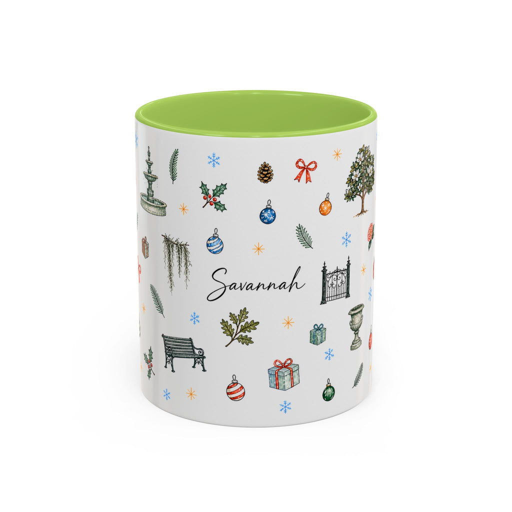 Savannah Christmas Mug | Watercolor City Souvenir, Travel Memories Cup