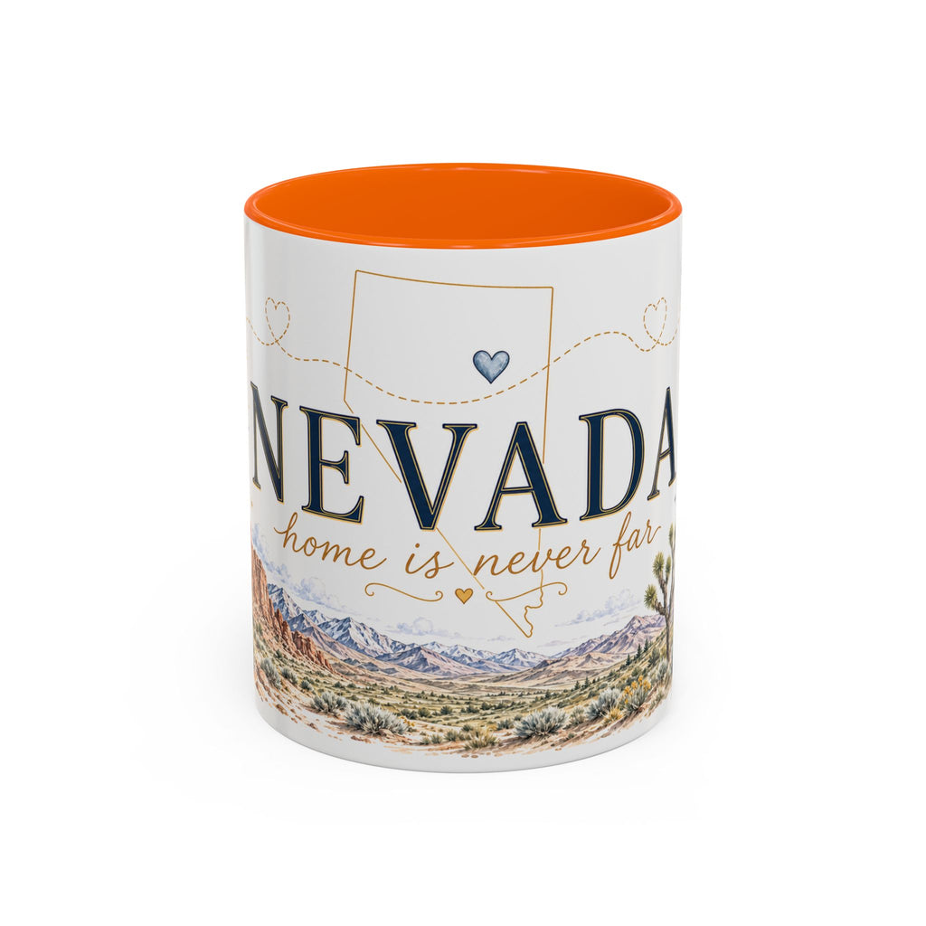 Nevada Home State Mug | Moving Away, Long Distance Friendship Gift | 11oz 15oz Accent Mug
