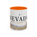 Nevada Home State Mug | Moving Away, Long Distance Friendship Gift | 11oz 15oz Accent Mug