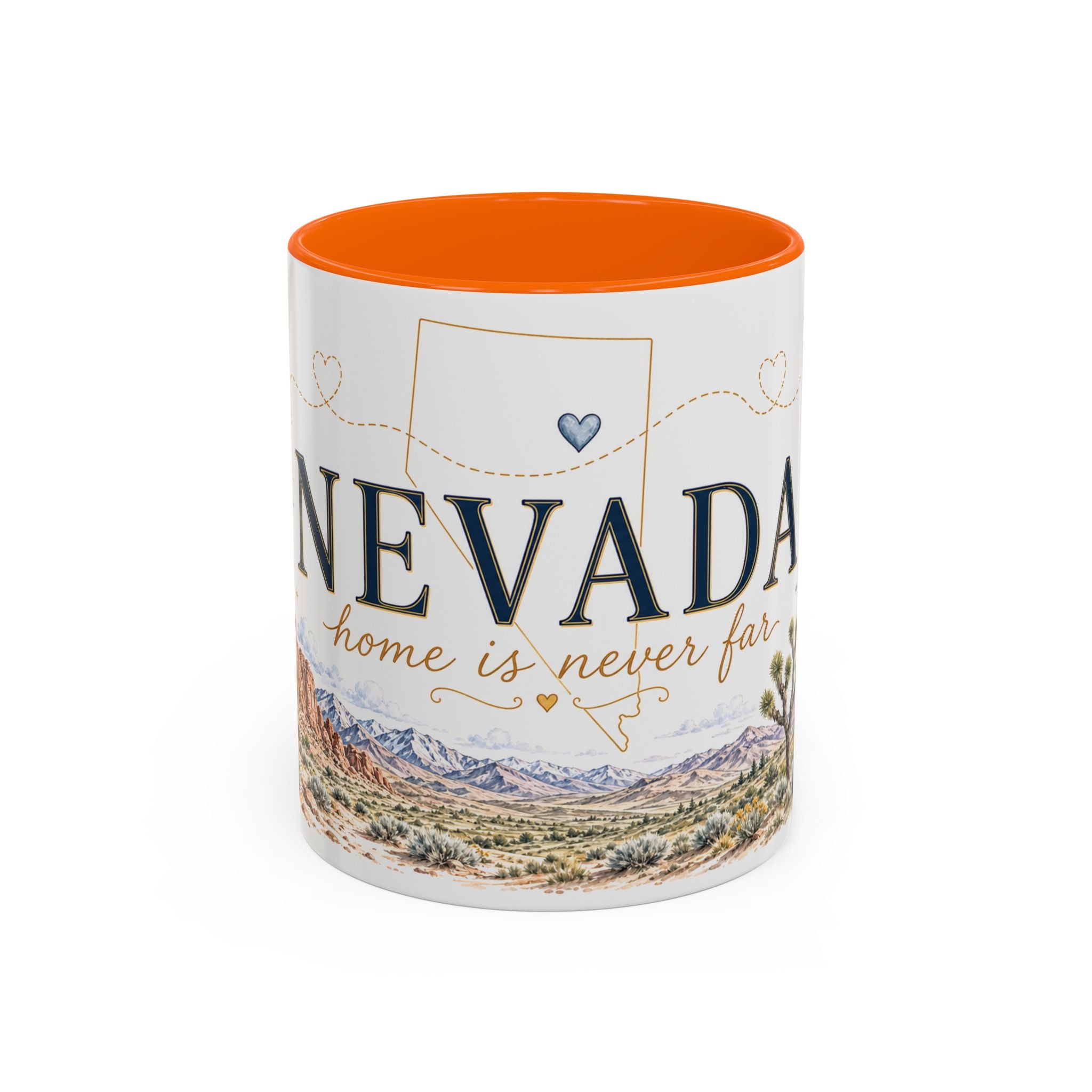 Nevada Home State Mug | Moving Away, Long Distance Friendship Gift | 11oz 15oz Accent Mug