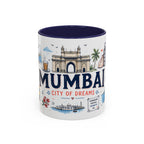 Mumbai Coffee Mug | India Souvenir Travel Gift | Accent Color Ceramic 11oz 15oz