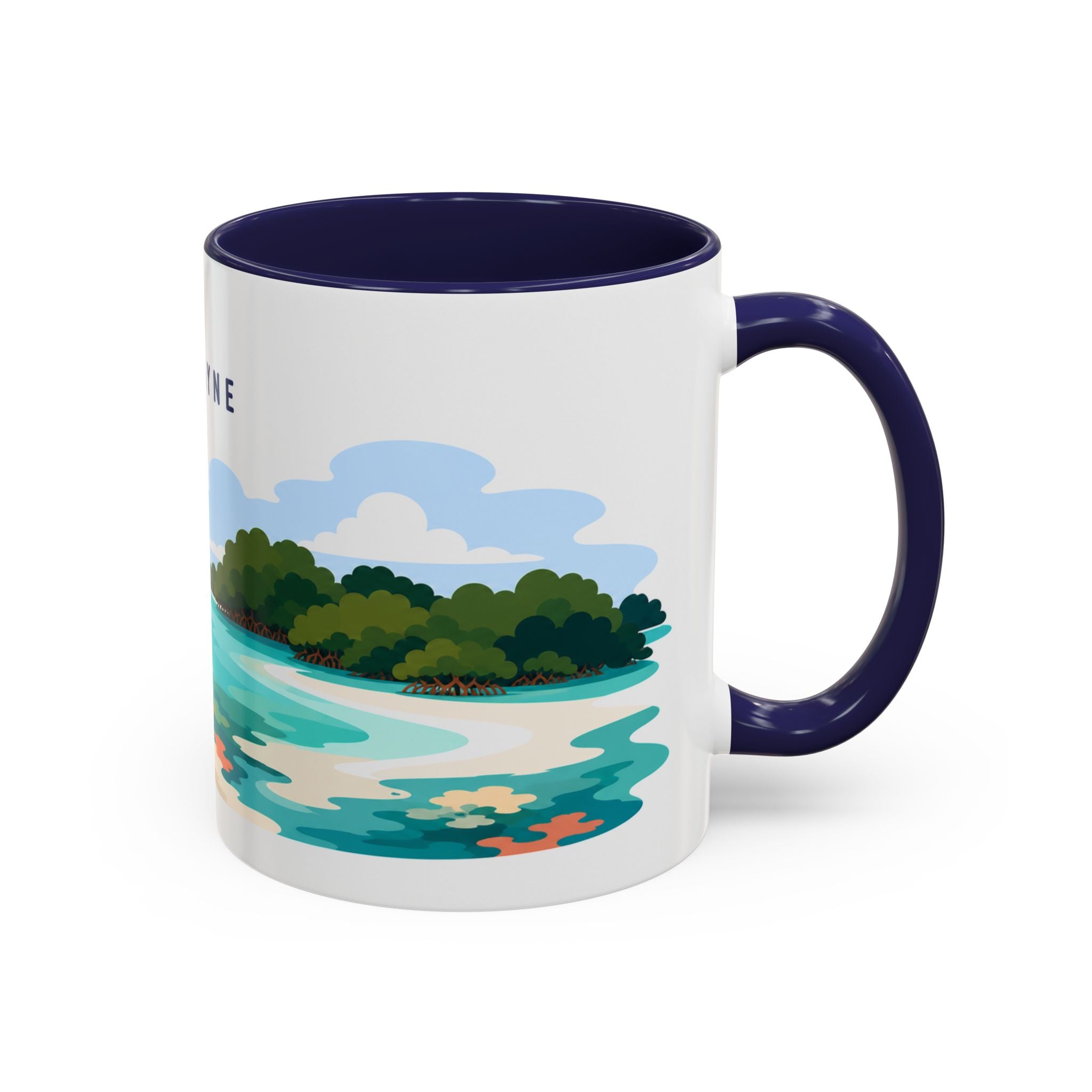 Biscayne National Park Coffee Mug | Solid Color Block Park Souvenir | 11oz 15oz Accent Mug