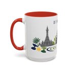 Denpasar Coffee Mug | Indonesia Travel Souvenir | Porcelain Decal City Gift | 11oz 15oz Accent Mug