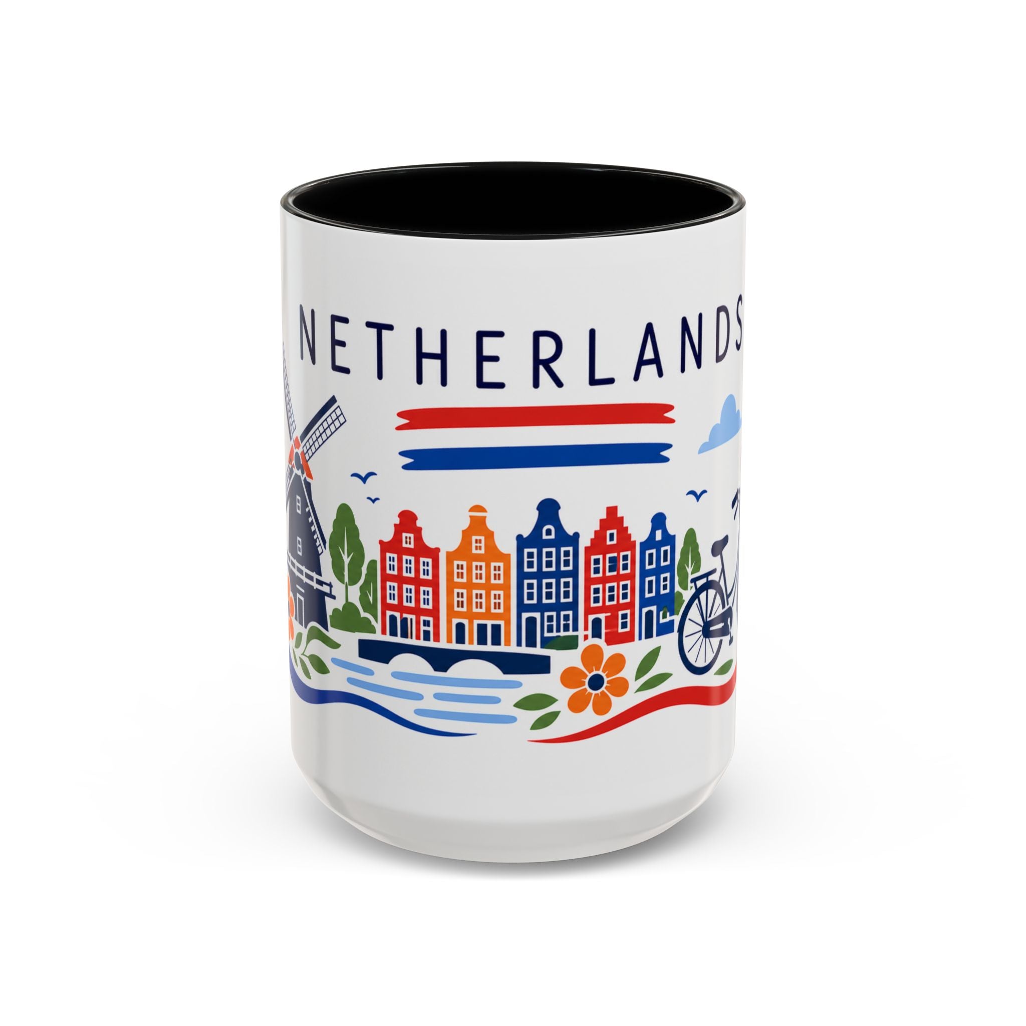 Netherlands Coffee Mug | Travel Souvenir Accent Mug | Country Gift Ceramic Cup 11oz 15oz