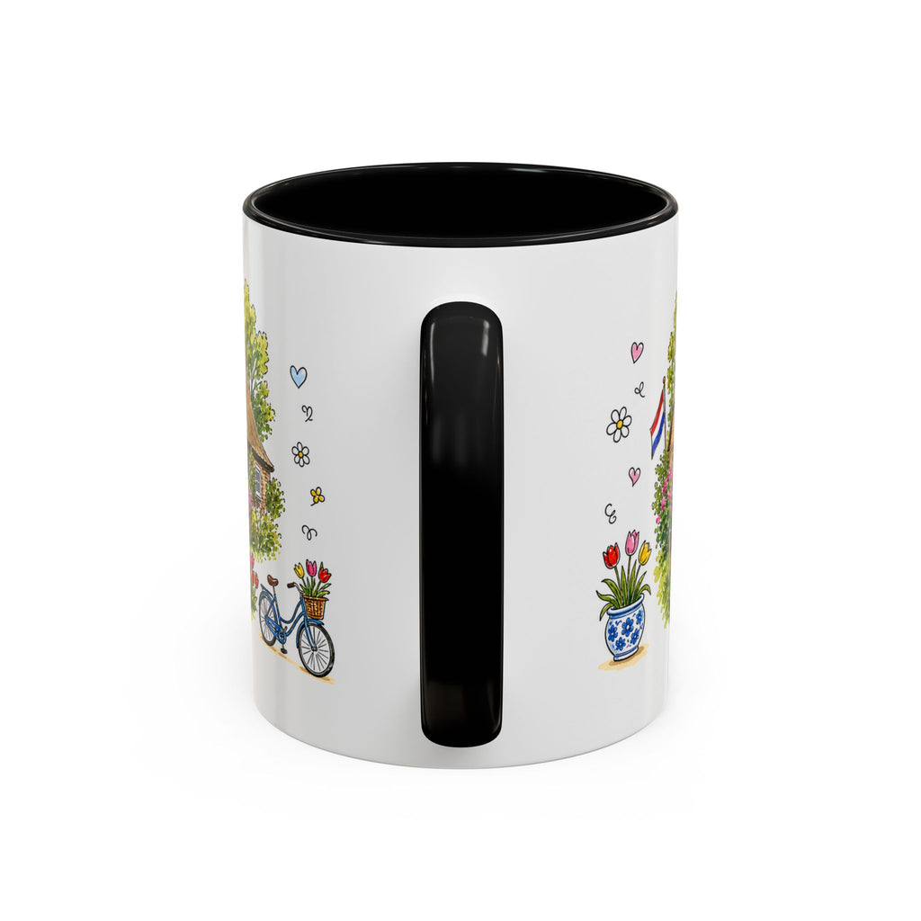 Giethoorn Illustrated Travel Mug | Netherlands Souvenir Accent Coffee Mug | 11oz 15oz Ceramic Cup