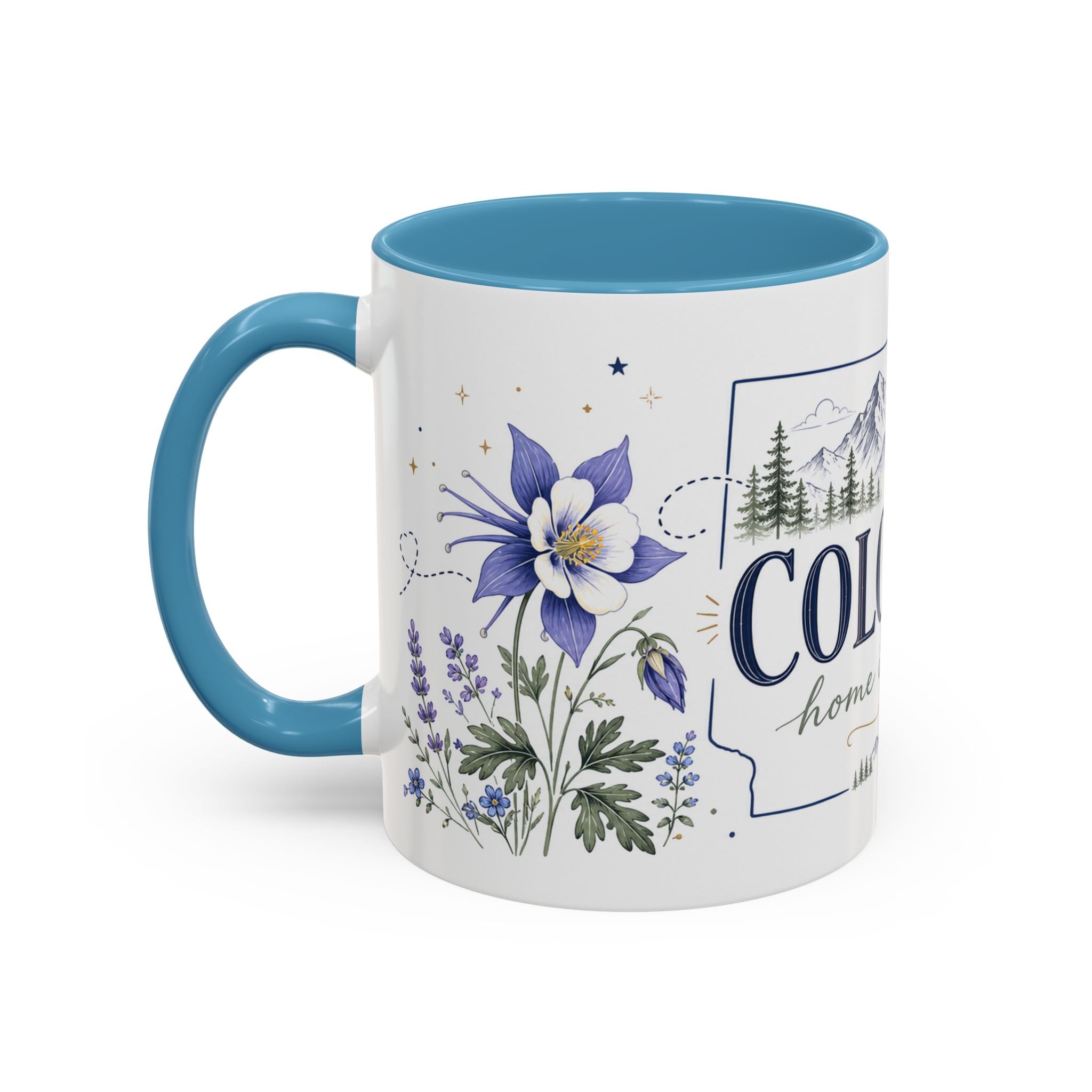 Colorado State Mug | Rocky Mountain Botanical Design | Moving Away Gift