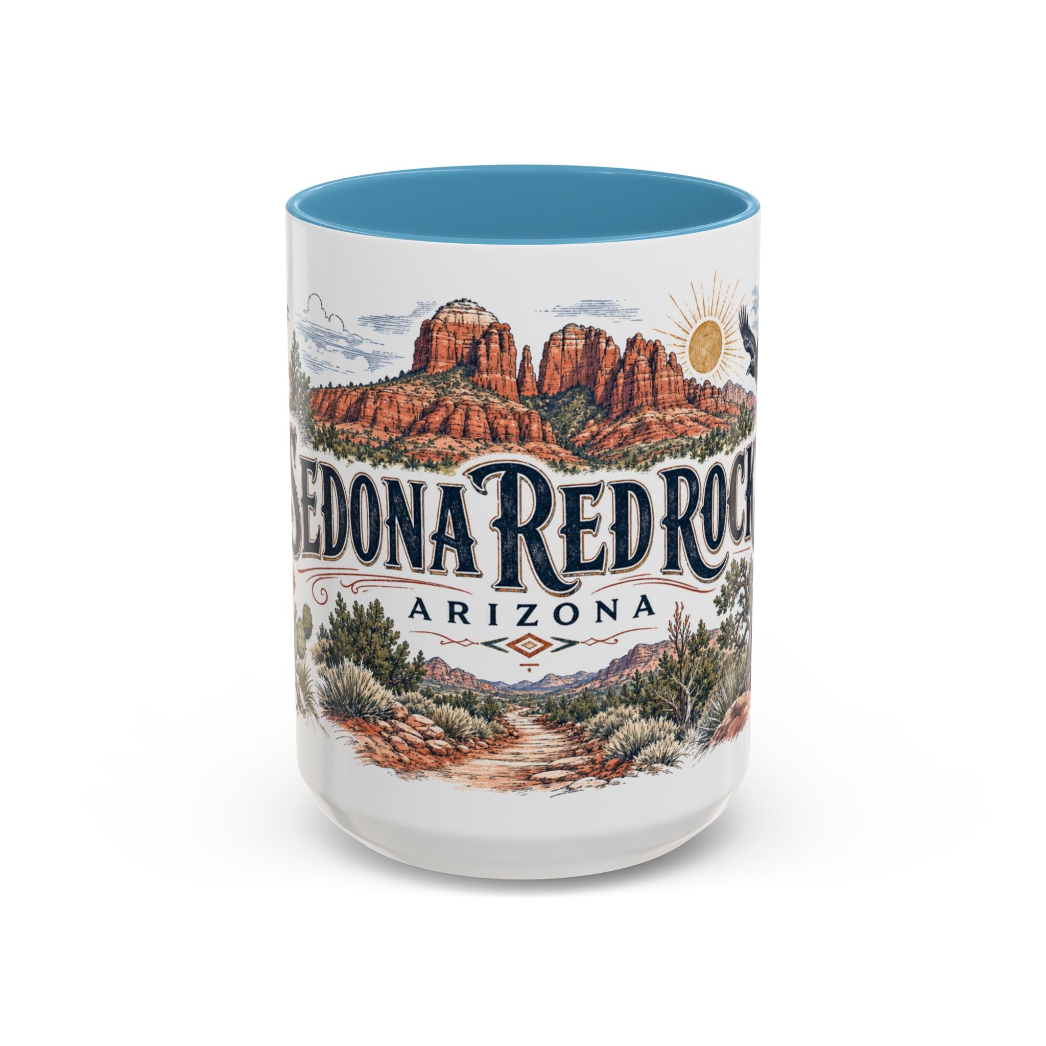 Sedona Red Rocks Mug, Arizona Travel Souvenir, Bucket List Gift, Accent Ceramic Coffee Mug 11oz 15oz