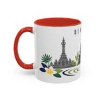 Denpasar Coffee Mug | Indonesia Travel Souvenir | Porcelain Decal City Gift | 11oz 15oz Accent Mug