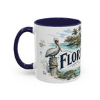 Florida Keys Mug, Florida Travel Souvenir, Bucket List Gift, Accent Ceramic Coffee Mug 11oz 15oz