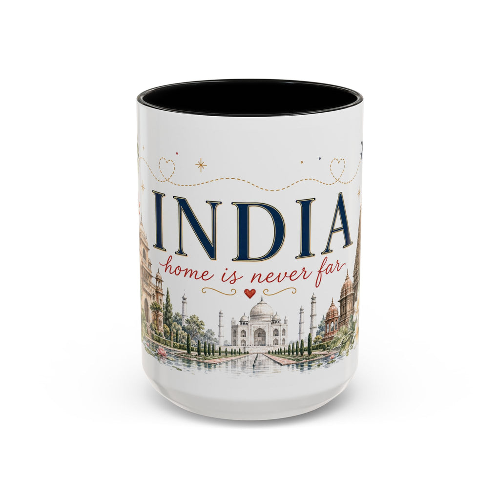 India Home Country Mug | Moving Away Gift | Long Distance Friendship | 11 oz 15 oz Accent Mug