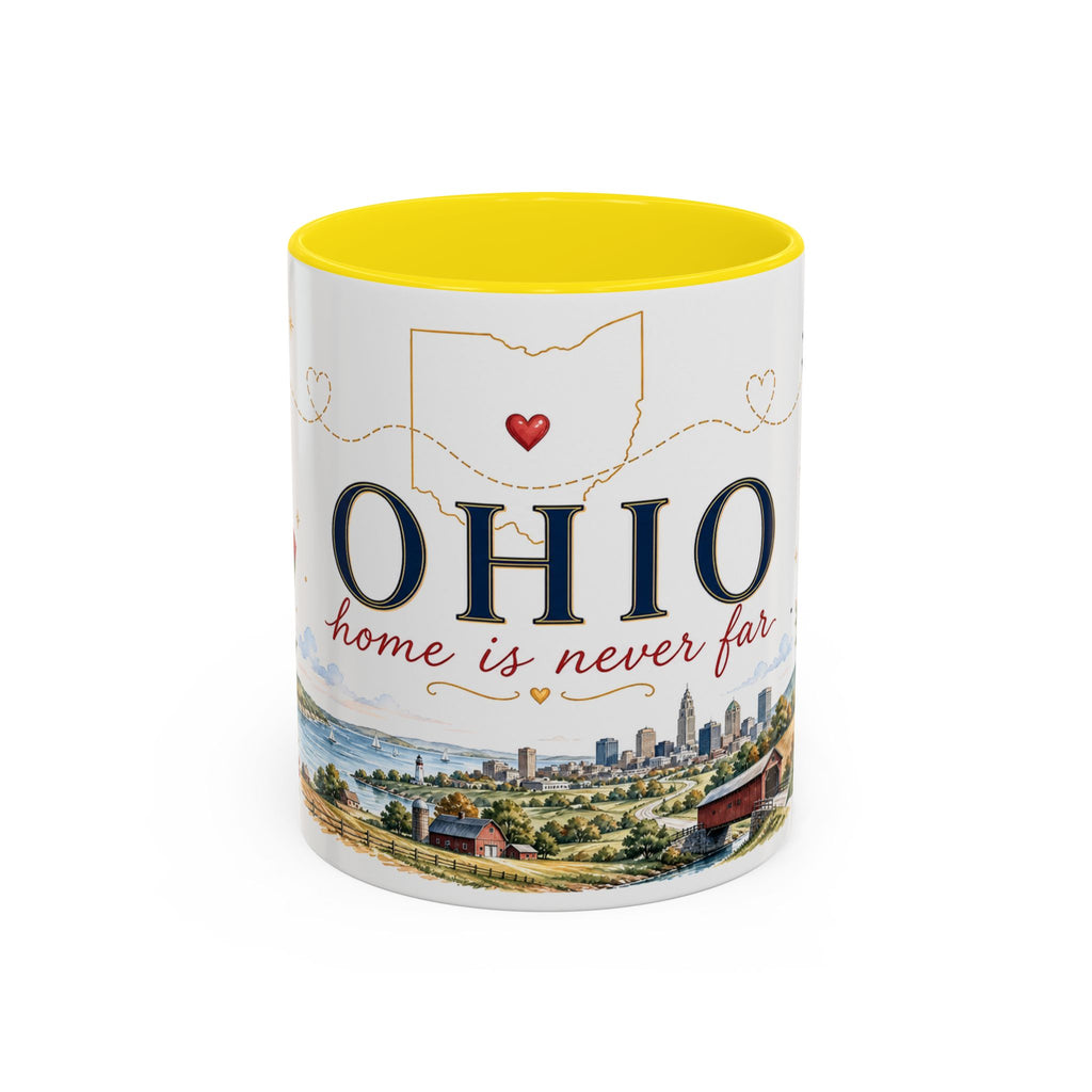 Ohio State Map Mug | Botanical Travel Sketch, Homesick Gift, Long Distance Friendship