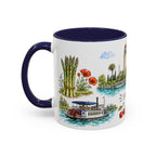 Stockton Illustrated Travel Mug | City Souvenir Accent Coffee Mug | 11oz 15oz Ceramic Cup