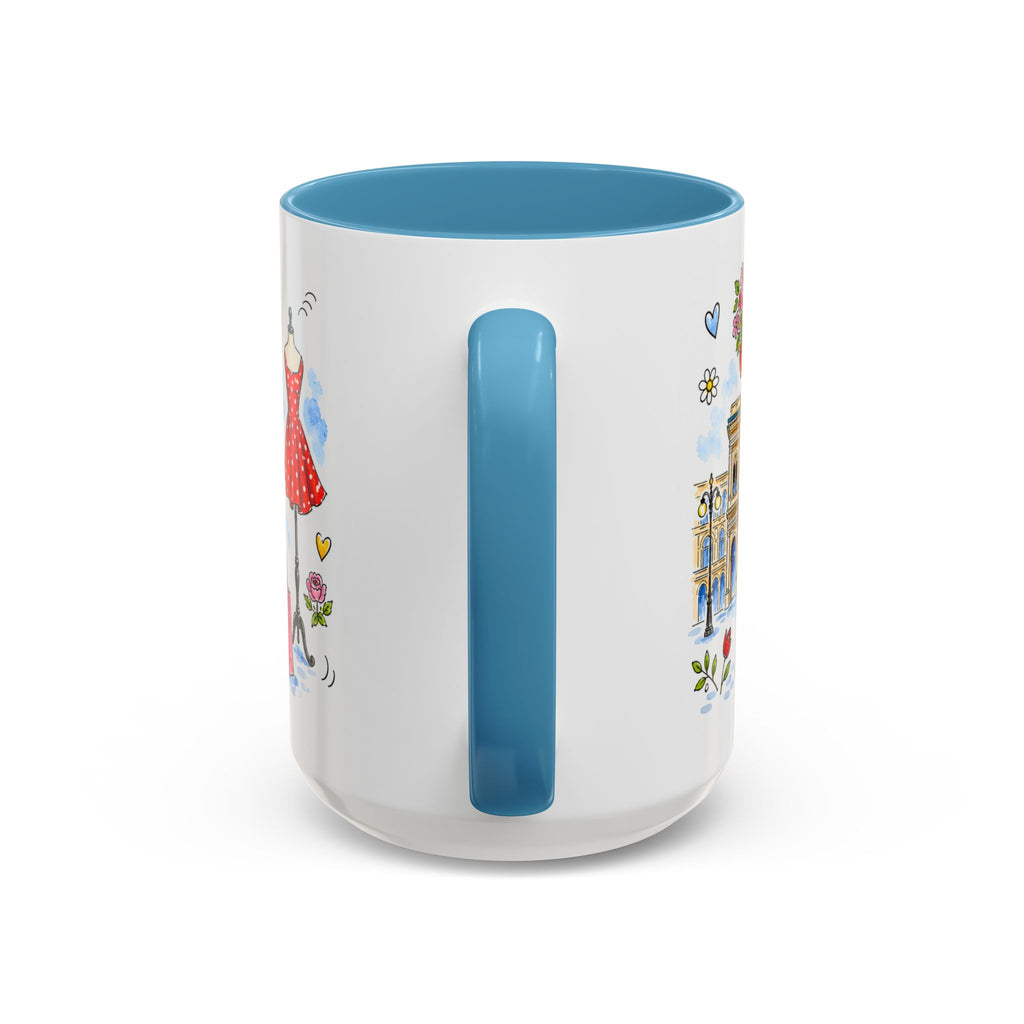 Milan Travel Mug | European City Souvenir Accent Coffee Mug | 11oz 15oz Ceramic Cup
