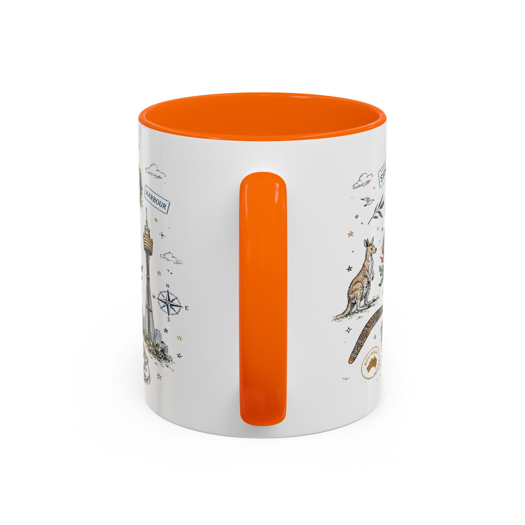 Sydney Coffee Mug | Australia Souvenir Travel Gift | Accent Color Ceramic 11oz 15oz
