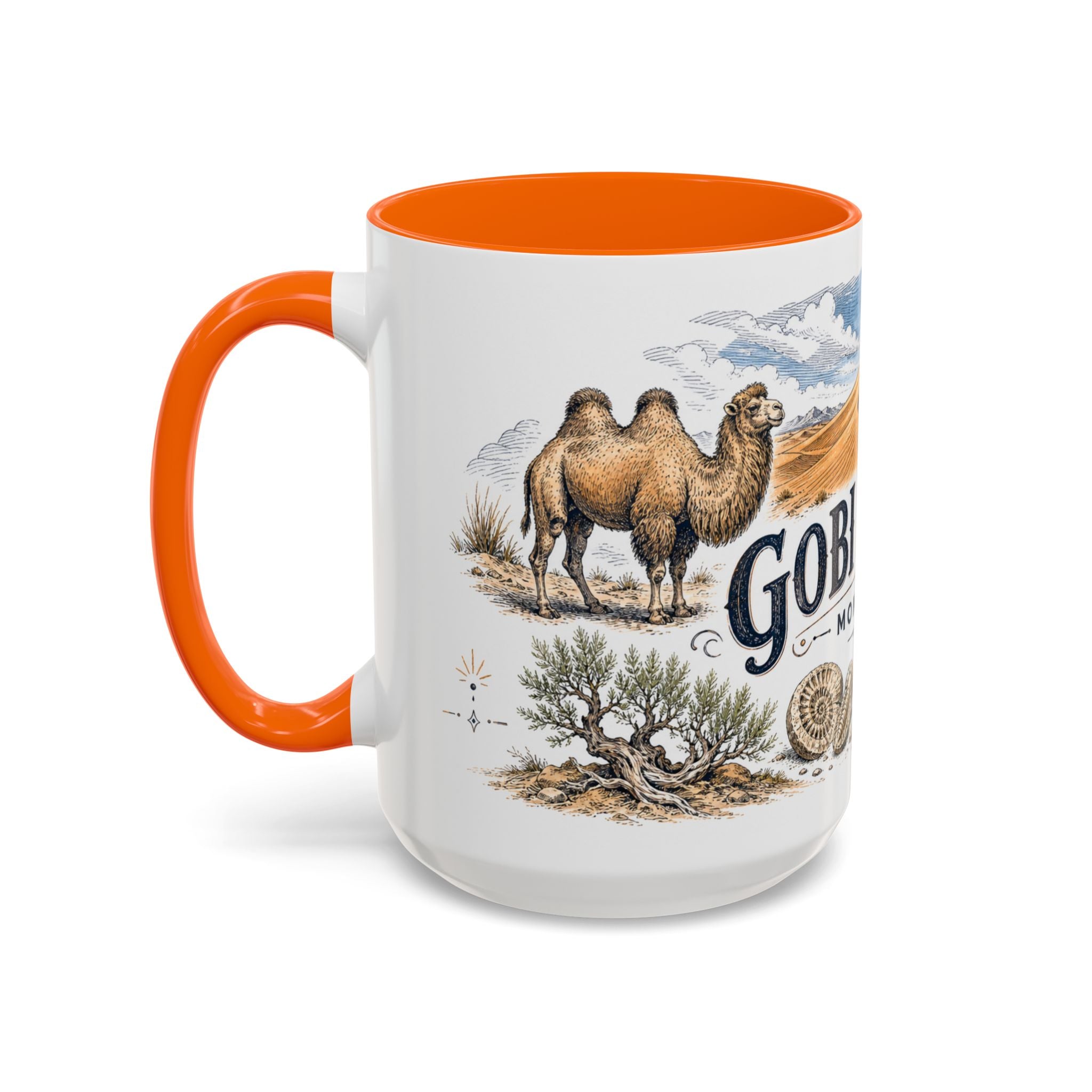 Gobi Desert Mug, Mongolia Travel Souvenir, Bucket List Gift, Accent Ceramic Coffee Mug 11oz 15oz