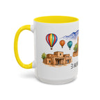 Albuquerque Illustrated Travel Mug | City Souvenir Accent Coffee Mug | 11oz 15oz Ceramic Cup