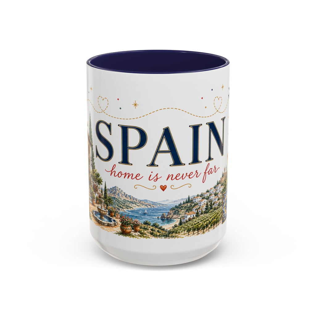 Spain Home Country Mug | Moving Away Gift | Long Distance Friendship | 11 oz 15 oz Accent Mug