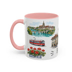 Bern Illustrated Travel Mug | City Souvenir Accent Coffee Mug | 11oz 15oz Ceramic Cup