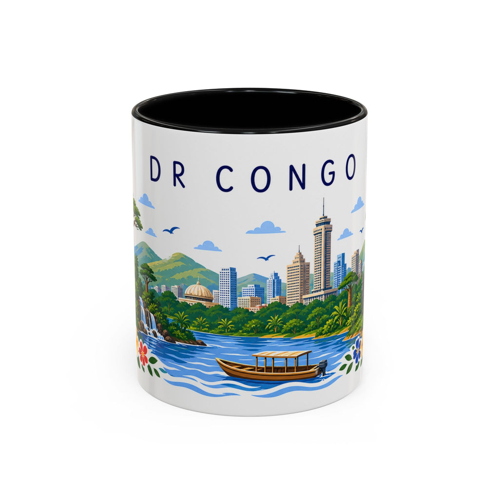 DR Congo Coffee Mug | Travel Souvenir Accent Mug | Place Gift Ceramic Cup 11oz 15oz