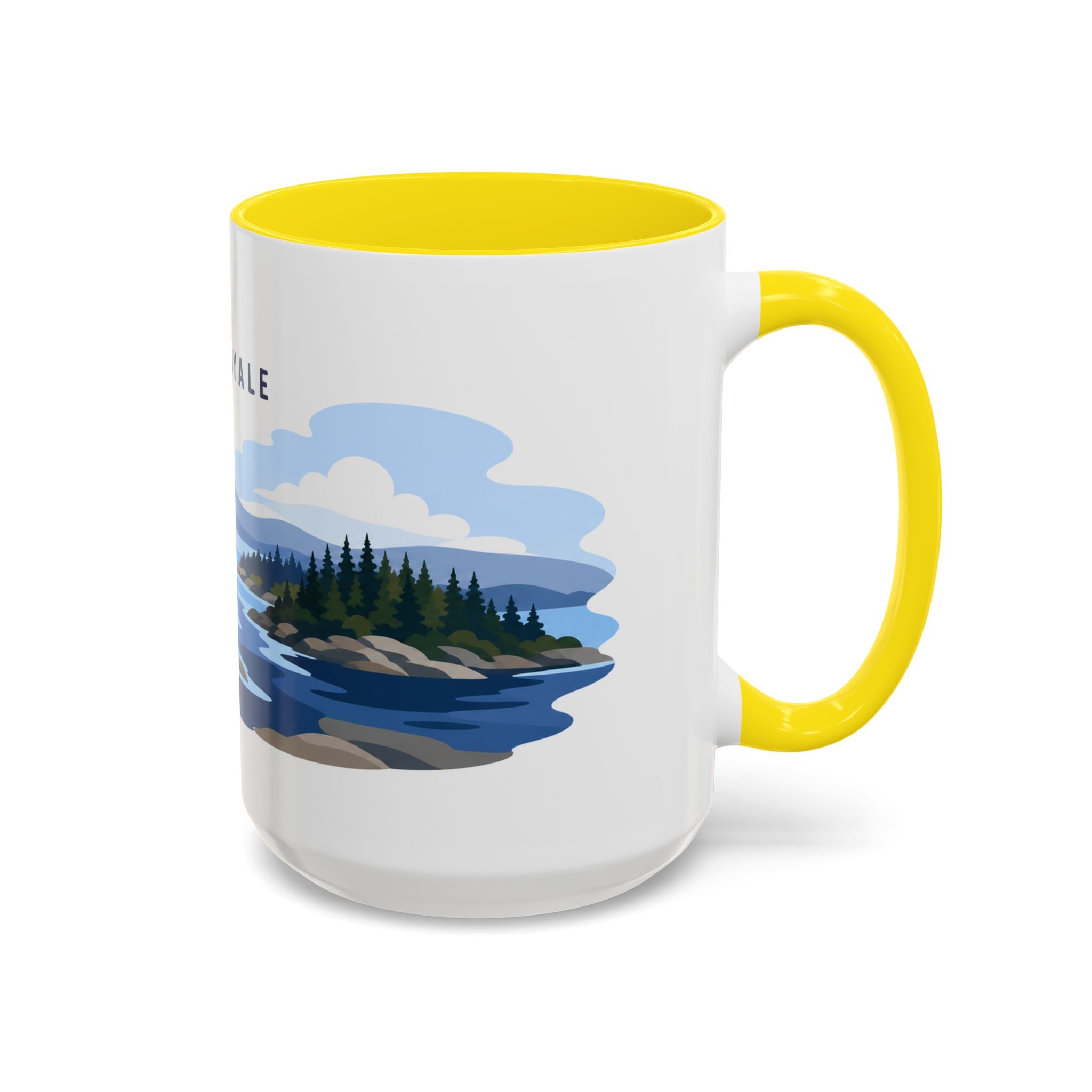 Isle Royale National Park Coffee Mug | Solid Color Block Park Souvenir | 11oz 15oz Accent Mug