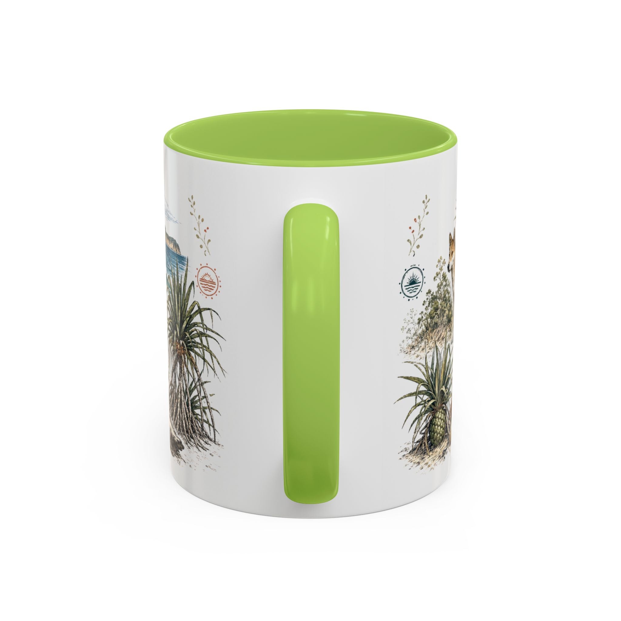 K'gari Mug, Australia Travel Souvenir, Bucket List Gift, Accent Ceramic Coffee Mug 11oz 15oz