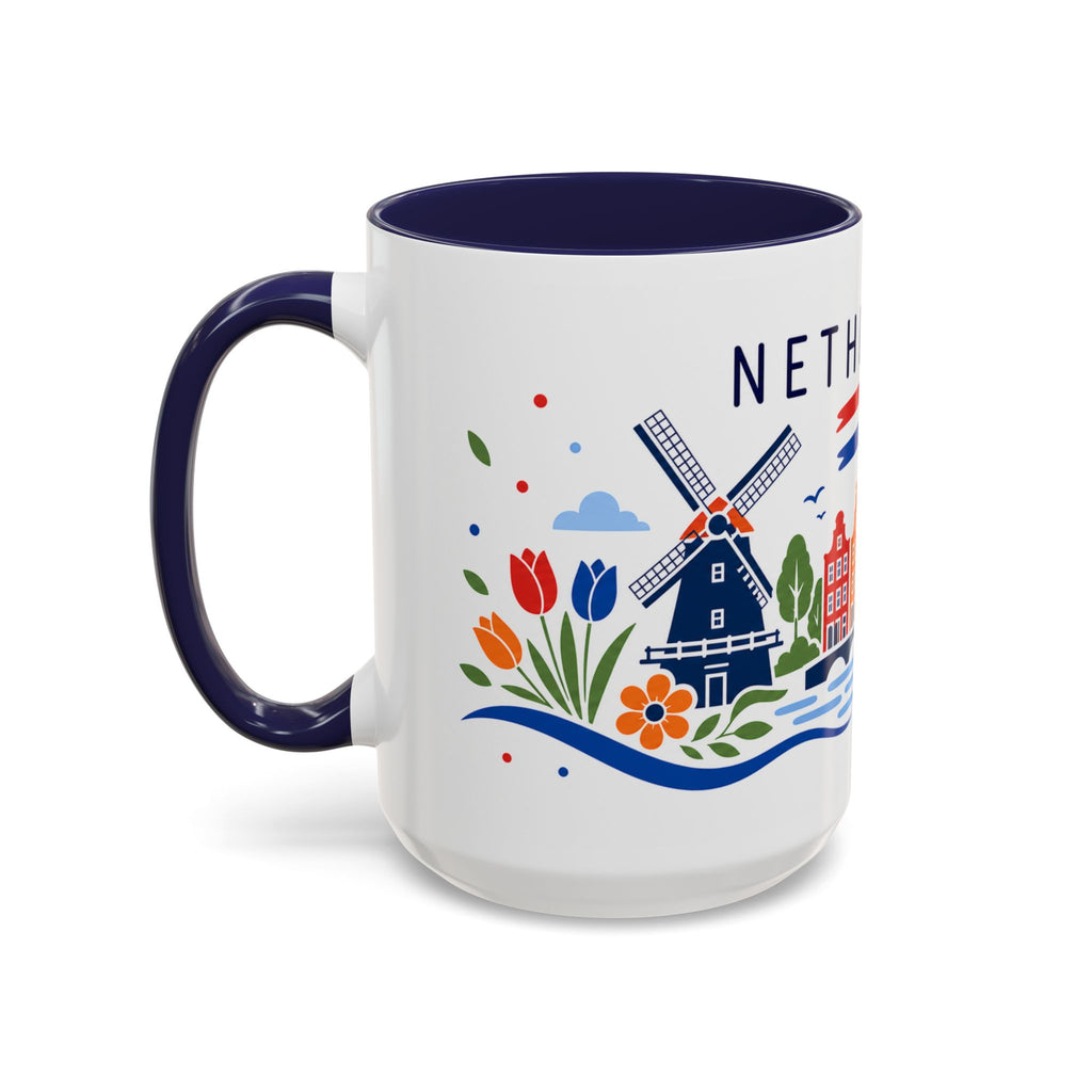 Netherlands Coffee Mug | Travel Souvenir Accent Mug | Country Gift Ceramic Cup 11oz 15oz