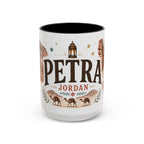 Petra Coffee Mug | Travel Destination Souvenir Gift | Accent Color Ceramic 11oz 15oz