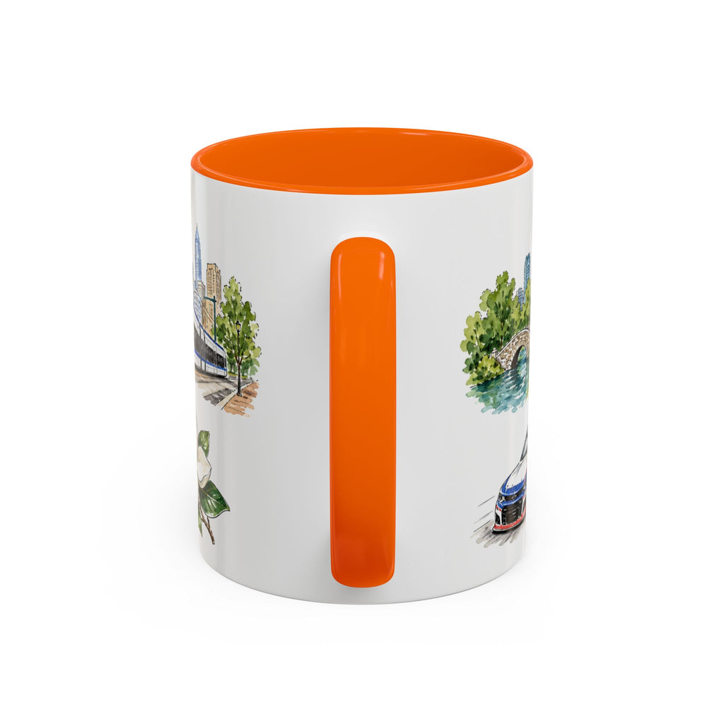 Charlotte Illustrated Travel Mug | City Souvenir Accent Coffee Mug | 11oz 15oz Ceramic Cup
