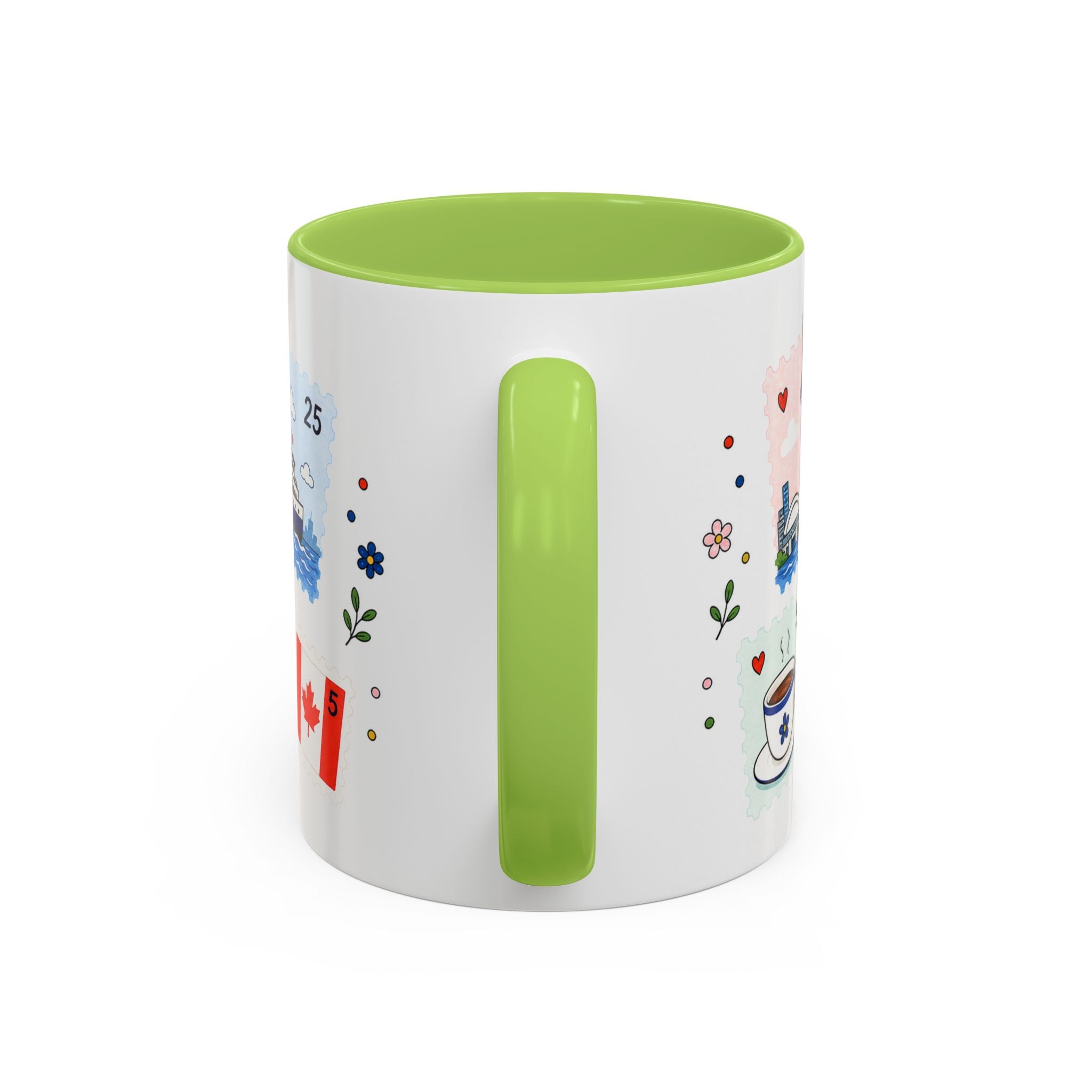 Toronto Coffee Mug | Postage Stamp Collage Mug | Travel Souvenir Accent Cup 11oz 15oz