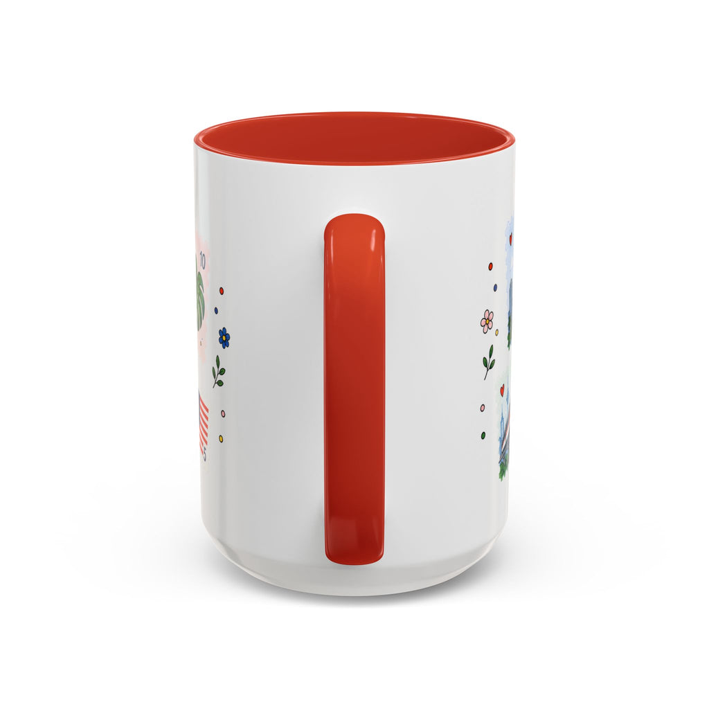 Kuala Lumpur Coffee Mug | Postage Stamp Collage Mug | Travel Souvenir Accent Cup 11oz 15oz
