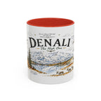 Denali National Park Coffee Mug | Alaska National Park Hiking Gift | Accent Color Ceramic 11oz 15oz