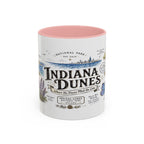 Indiana Dunes National Park Coffee Mug | Indiana Lake Michigan Beach Gift | Accent Color Ceramic 11oz 15oz
