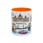 Budapest Travel Mug | European City Souvenir Accent Coffee Mug | 11oz 15oz Ceramic Cup