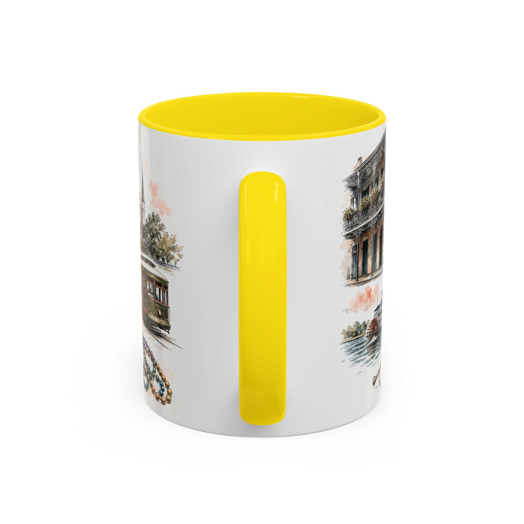 New Orleans Coffee Mug | United States Travel Souvenir | Vintage Illustrated City Gift | 11 oz 15 oz Accent Mug