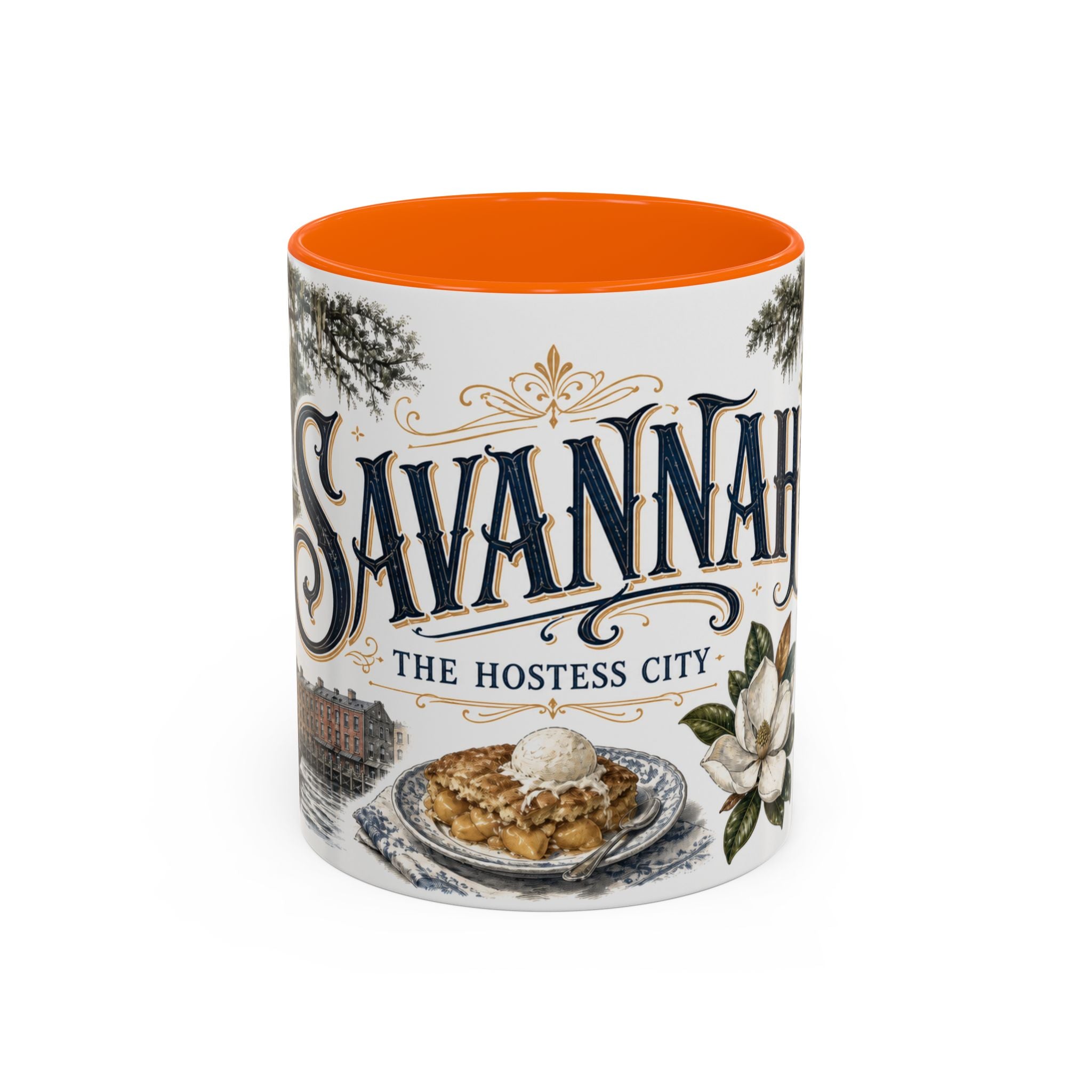 Savannah Coffee Mug | United States Travel Souvenir | Vintage Illustrated City Gift | 11 oz 15 oz Accent Mug