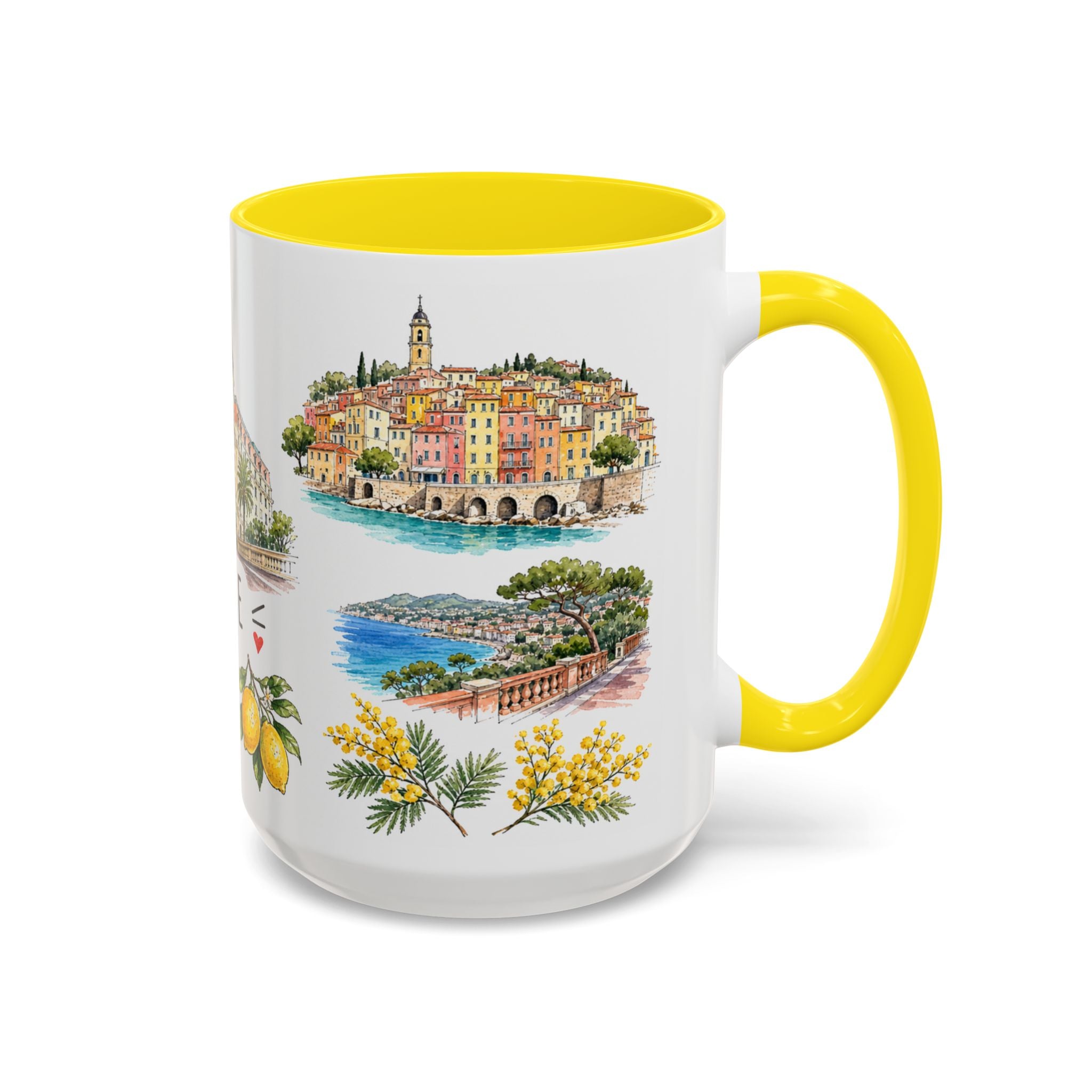 Nice Illustrated Travel Mug | City Souvenir Accent Coffee Mug | 11oz 15oz Ceramic Cup