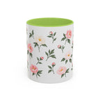 Indiana Peony Mug, State Flower Floral Coffee Cup, 11oz Botanical Gift